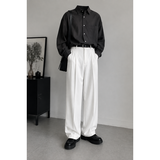 Pure White Baggy Fit Pant