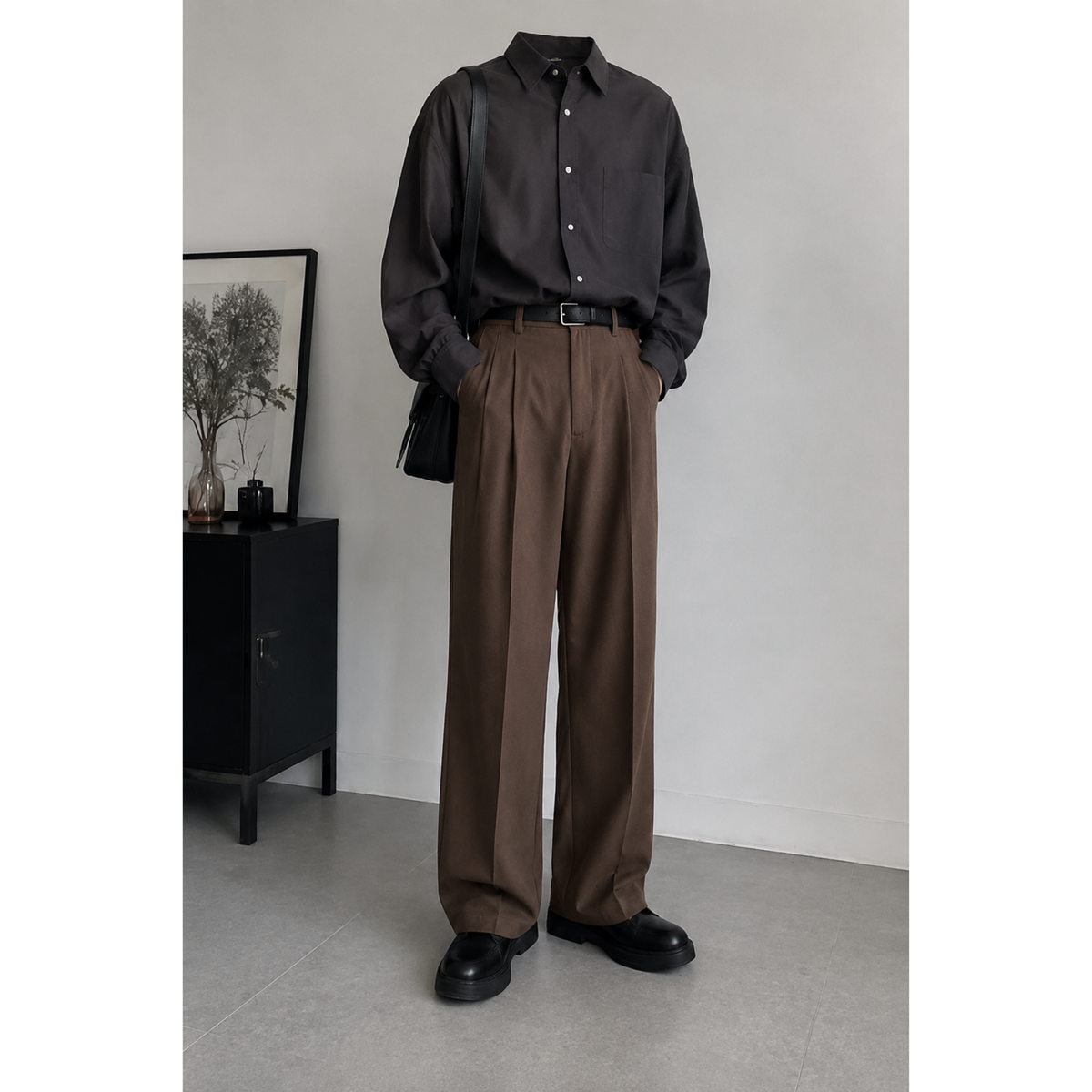 Brown Baggy Fit Pant