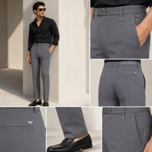 Signature Buckle Pant – Grey