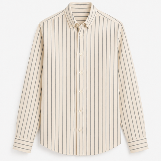 Premium Slim Fit Striped Cotton Shirt| S-0001