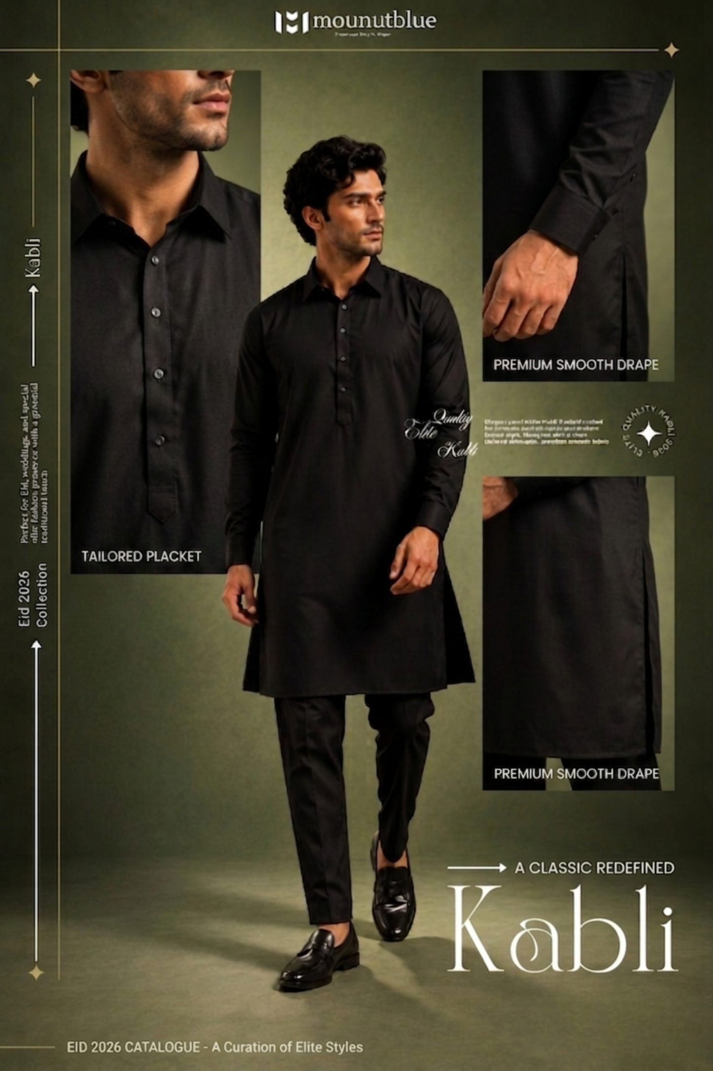 Black Classic Kabli Set |P-0045
