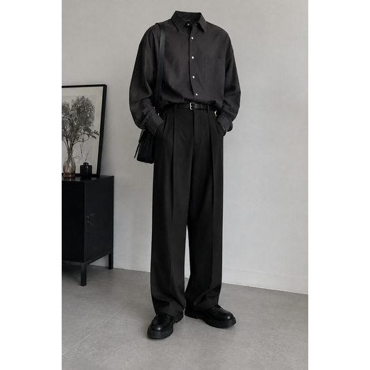Midnight Black Baggy Fit Pant