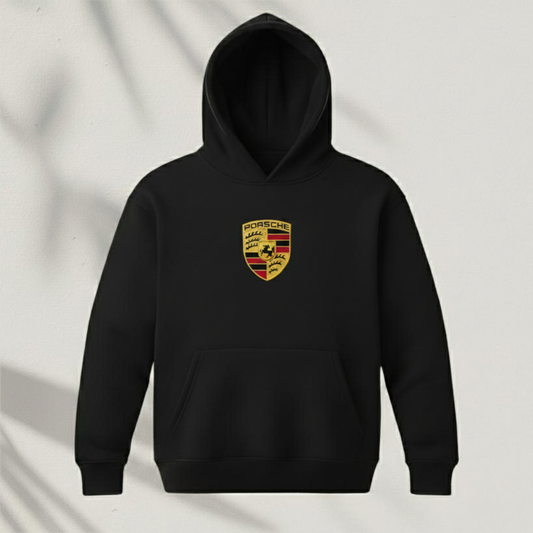 | Premium Black PORSCHE Drop Hoodie |
