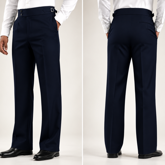 Premium Bootcut Gurkha Pants - Dark Navy