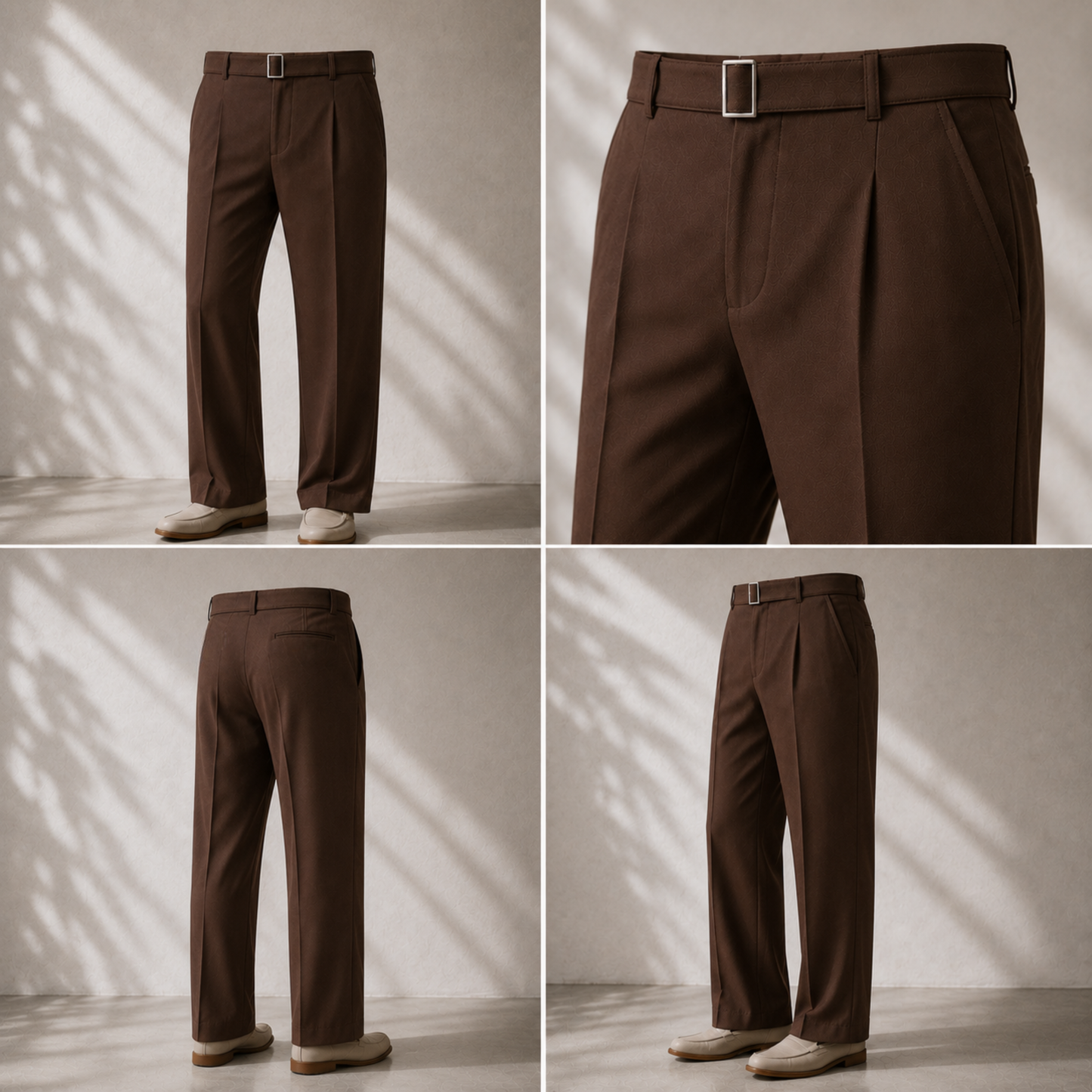 Premium Korean Wide Leg Pant | Coffee Brown