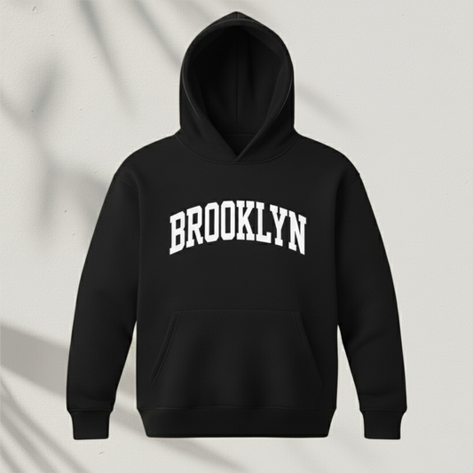 | Premium Black BROOKLYN Drop Hoodie |