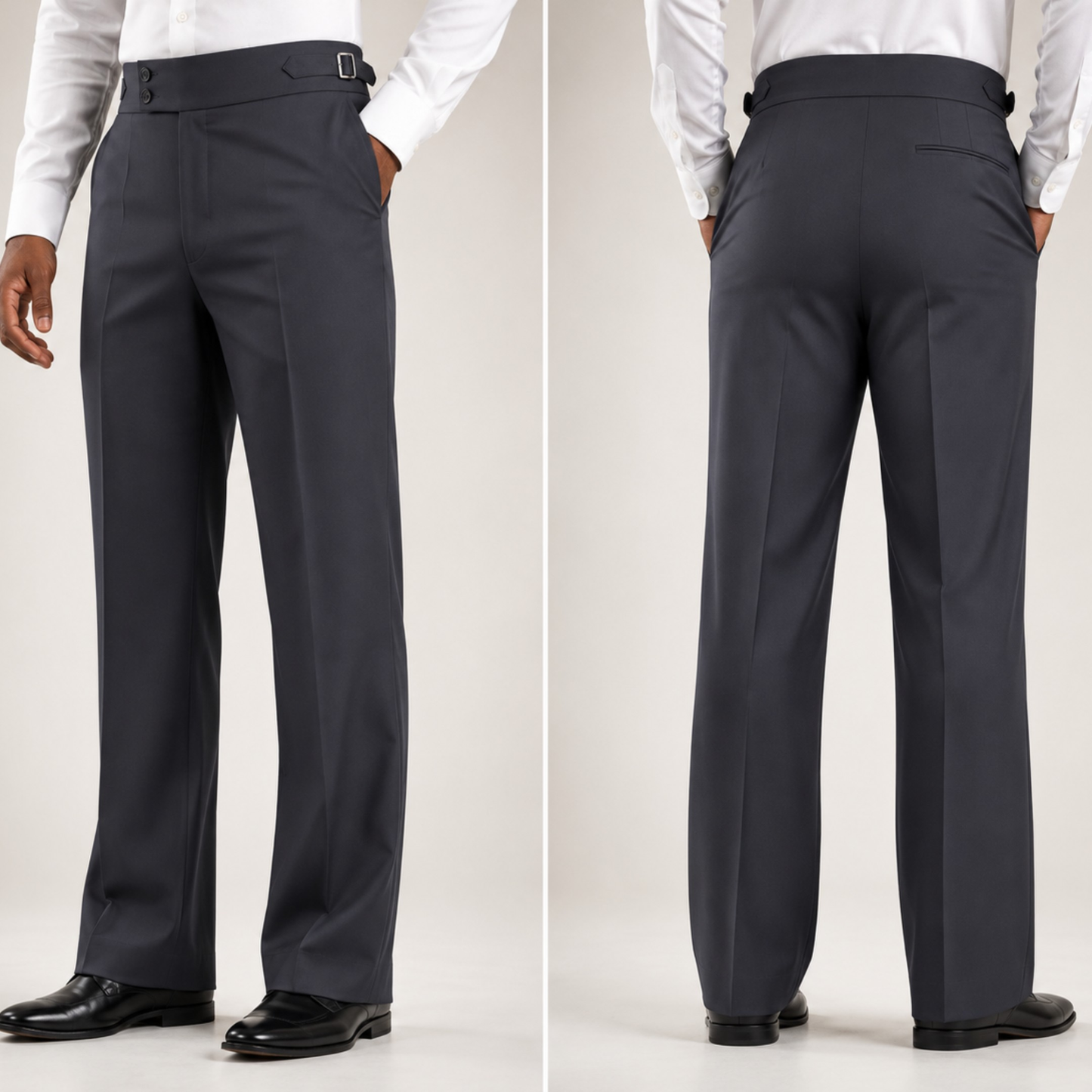 Premium Bootcut Gurkha Pants - Graphite Grey