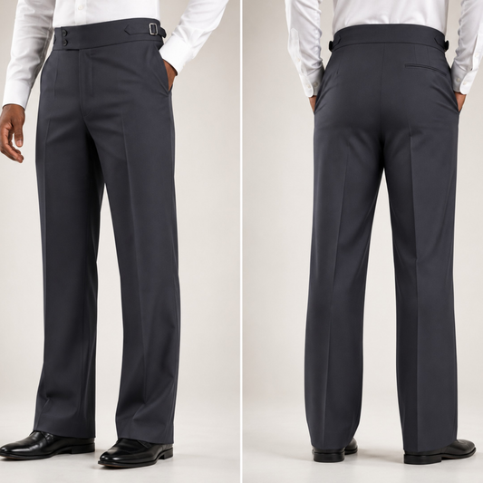 Premium Bootcut Gurkha Pants - Graphite Grey