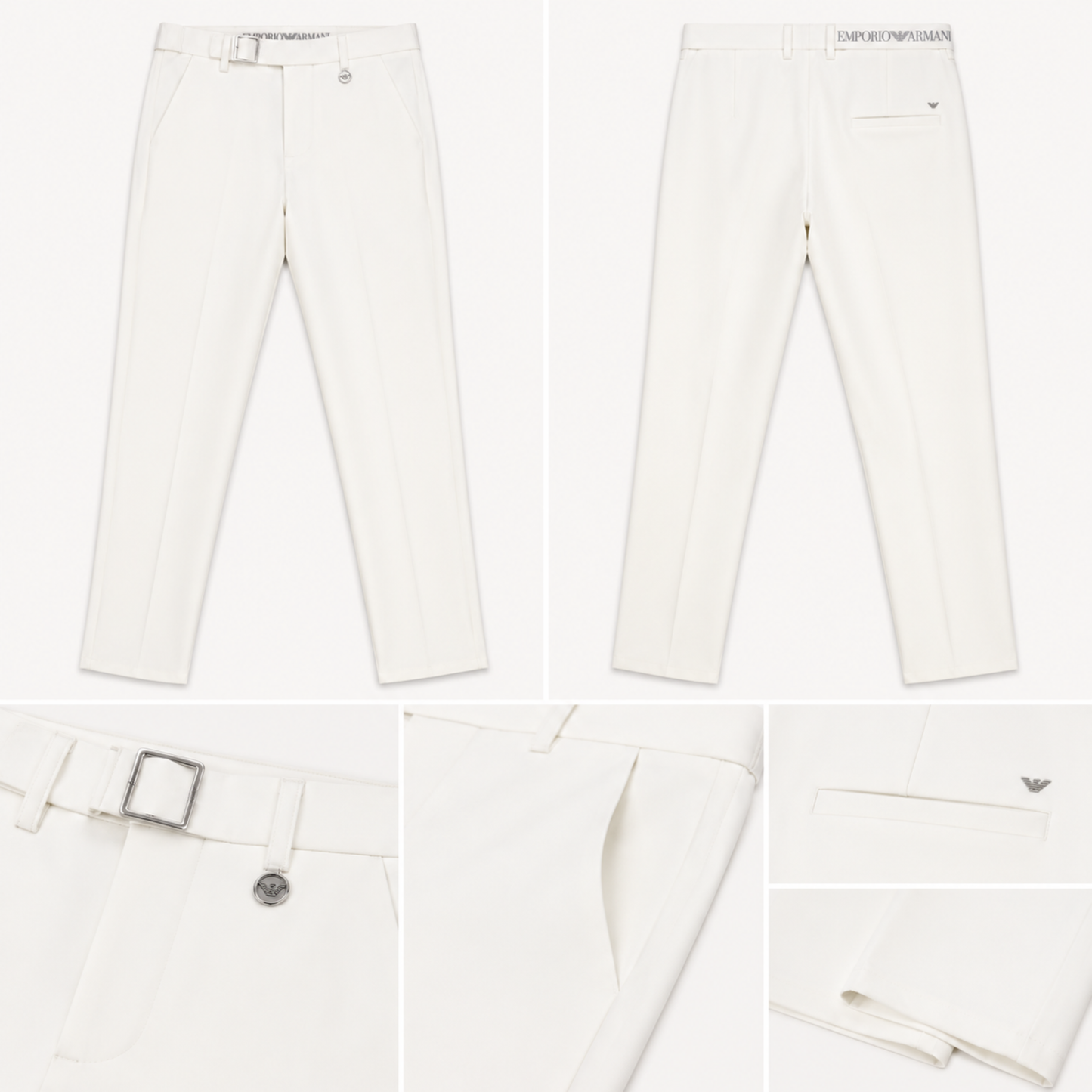 Premium Buckle Gurkha Pant – Ivory White