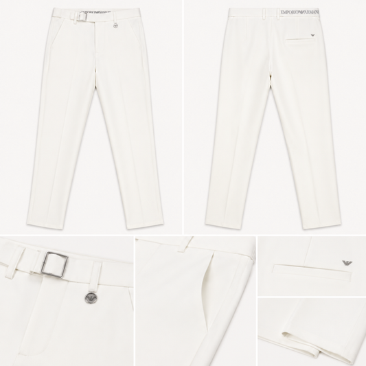 Premium Buckle Gurkha Pant – Ivory White