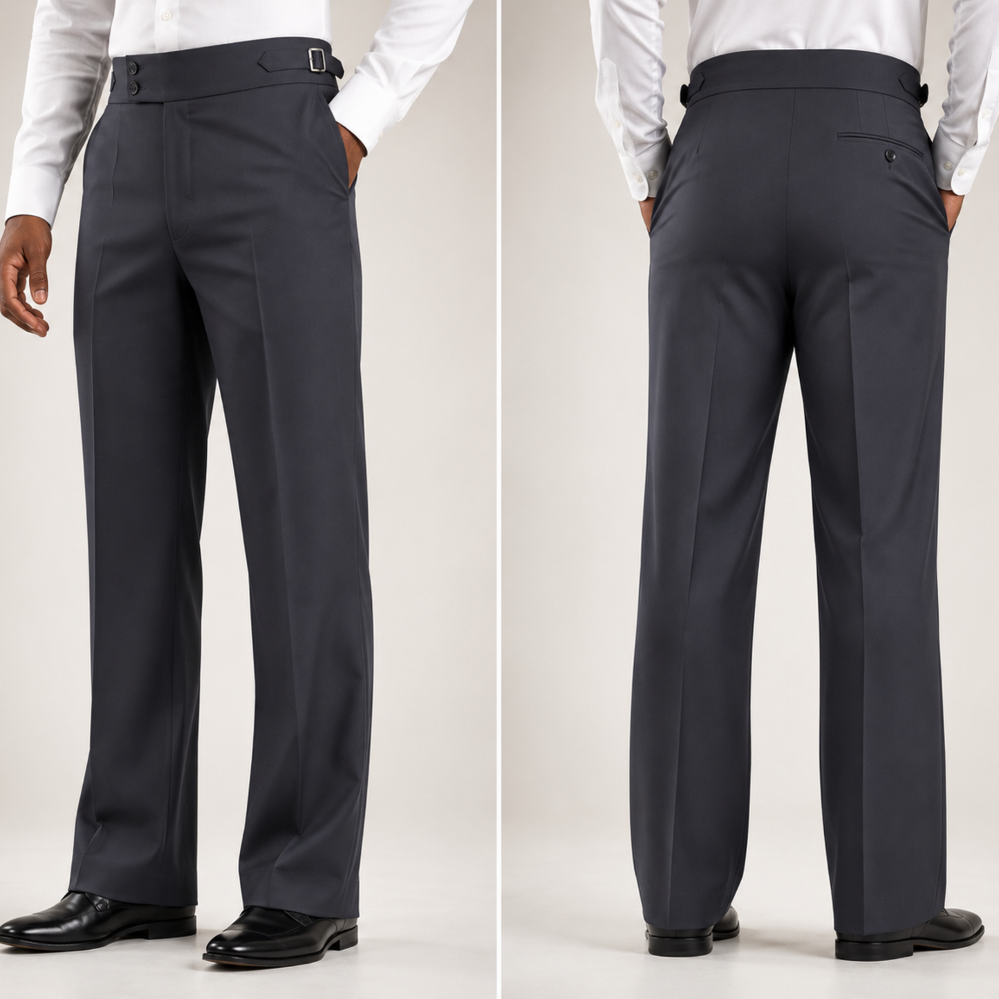 Premium Bootcut Gurkha Pants - Graphite Grey